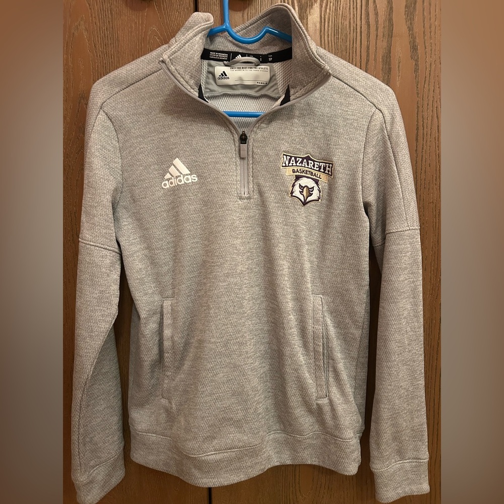 Adidas women’s Heather Gray Zip-Up Sweater